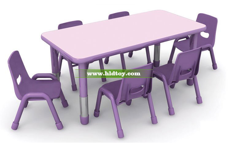 豪华型幼儿塑胶六人桌椅HG-5001