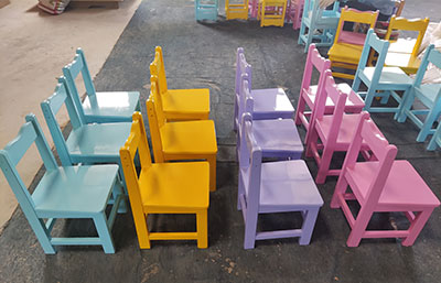 马卡龙多色幼儿园桌椅 实木儿童桌椅厂家批发