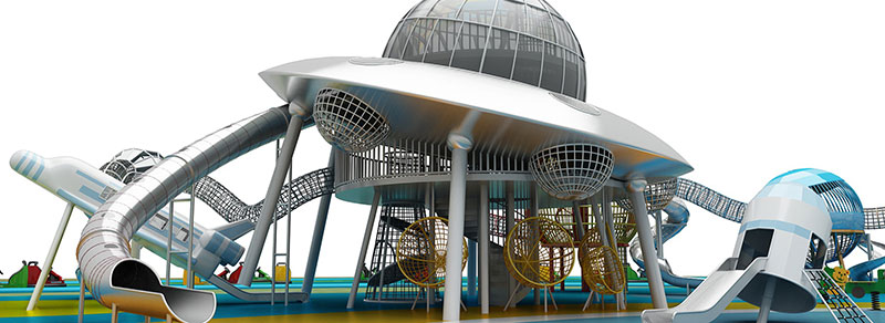 飞碟滑梯 无动力乐园规划设计